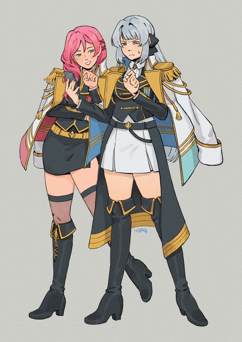 yukishiro akira and tsuruhime yachiyo (shoujo kageki revue starlight and 1 more) drawn by dopingues