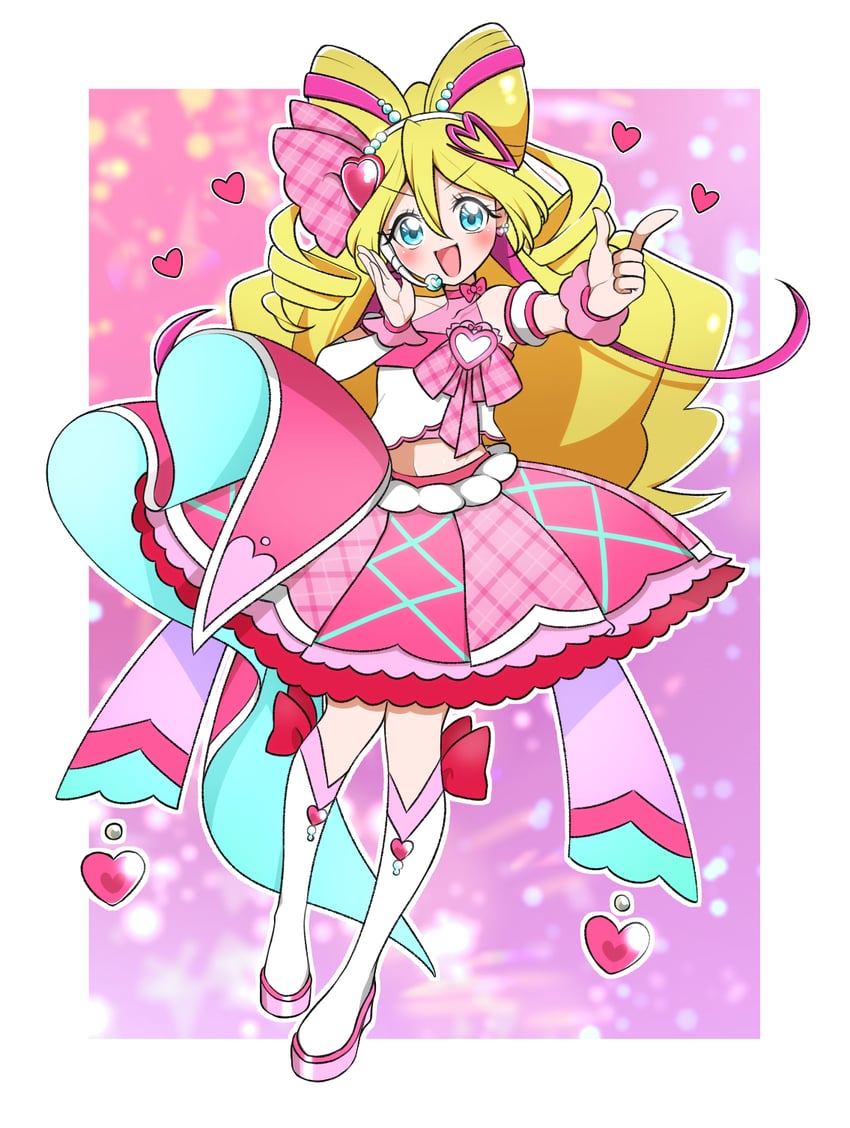 sakura uta and cure idol (precure and 1 more) drawn by zura_(zrgn_zzz)