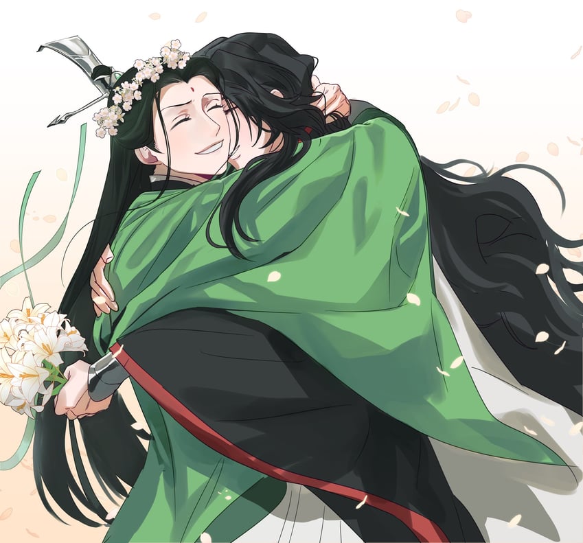 shen qingqiu and luo binghe (renzha fanpai zijiu xitong) drawn by qwert021600