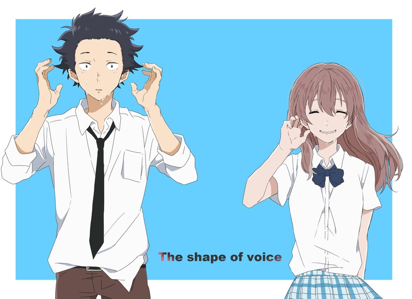 nishimiya shouko and ishida shouya (koe no katachi) drawn by loiry