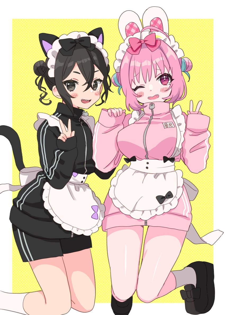 yumemi riamu and sunazuka akira (idolmaster and 2 more) drawn by sukoyaka_(100hituzi)