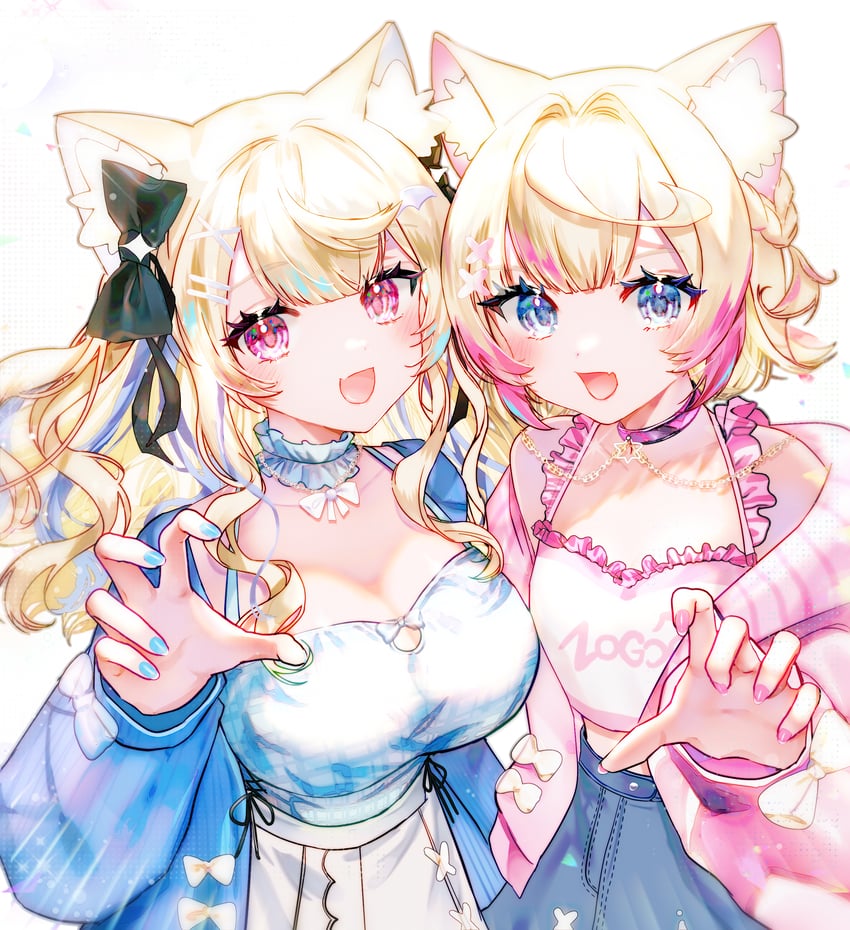 fuwawa abyssgard and mococo abyssgard (hololive and 1 more) drawn by sowon