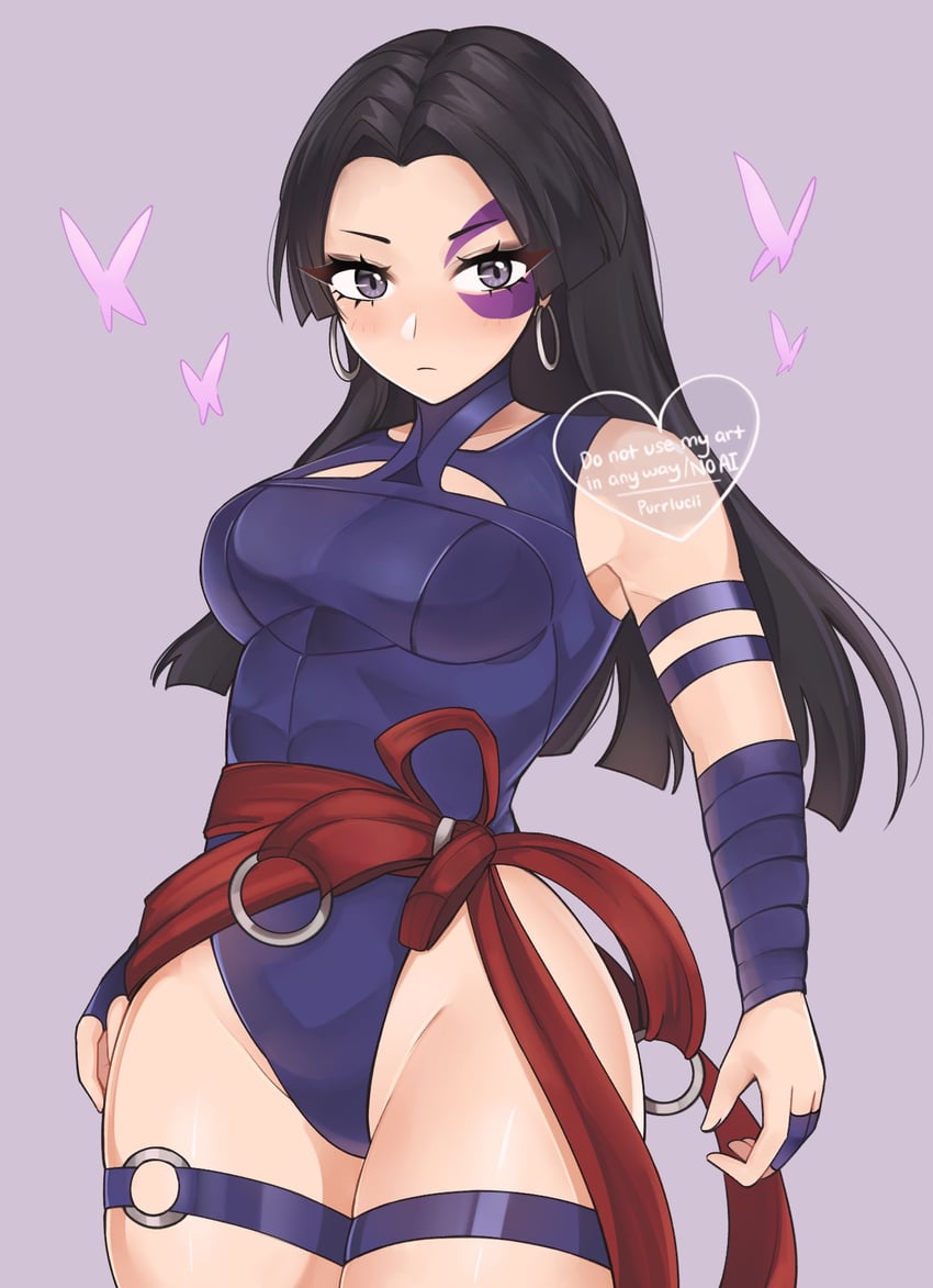 psylocke (marvel and 2 more) drawn by luci_(purrlucii)