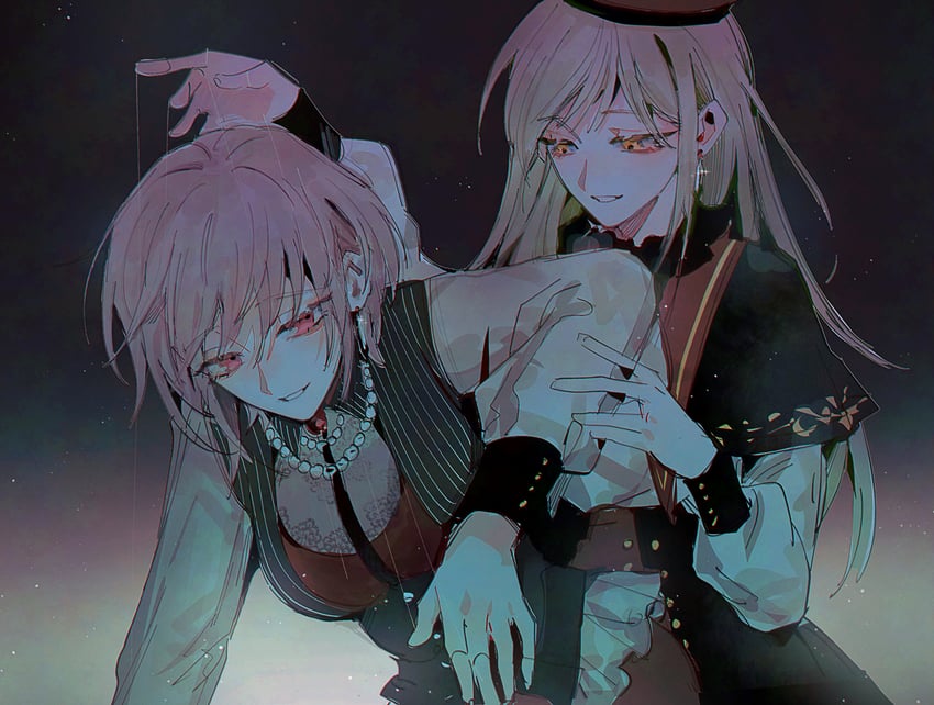 wakaba mutsumi, mortis, yuutenji nyamu, and amoris (bang dream! and 1 more) drawn by maybecrosswise