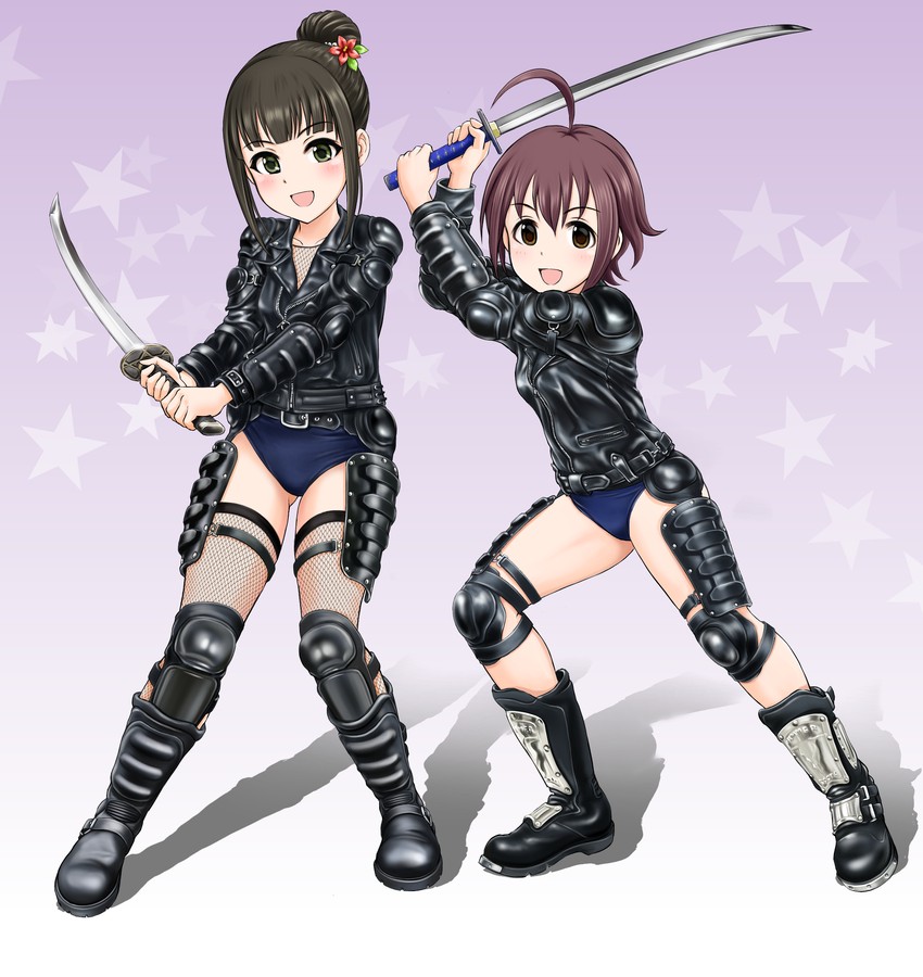 hamaguchi ayame and wakiyama tamami (idolmaster and 1 more) drawn by flick_(sal23)