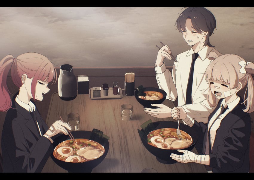 utsumi sakura, kogure ruka, and azumaya haruka (sakura no sekai) drawn by tsuruse