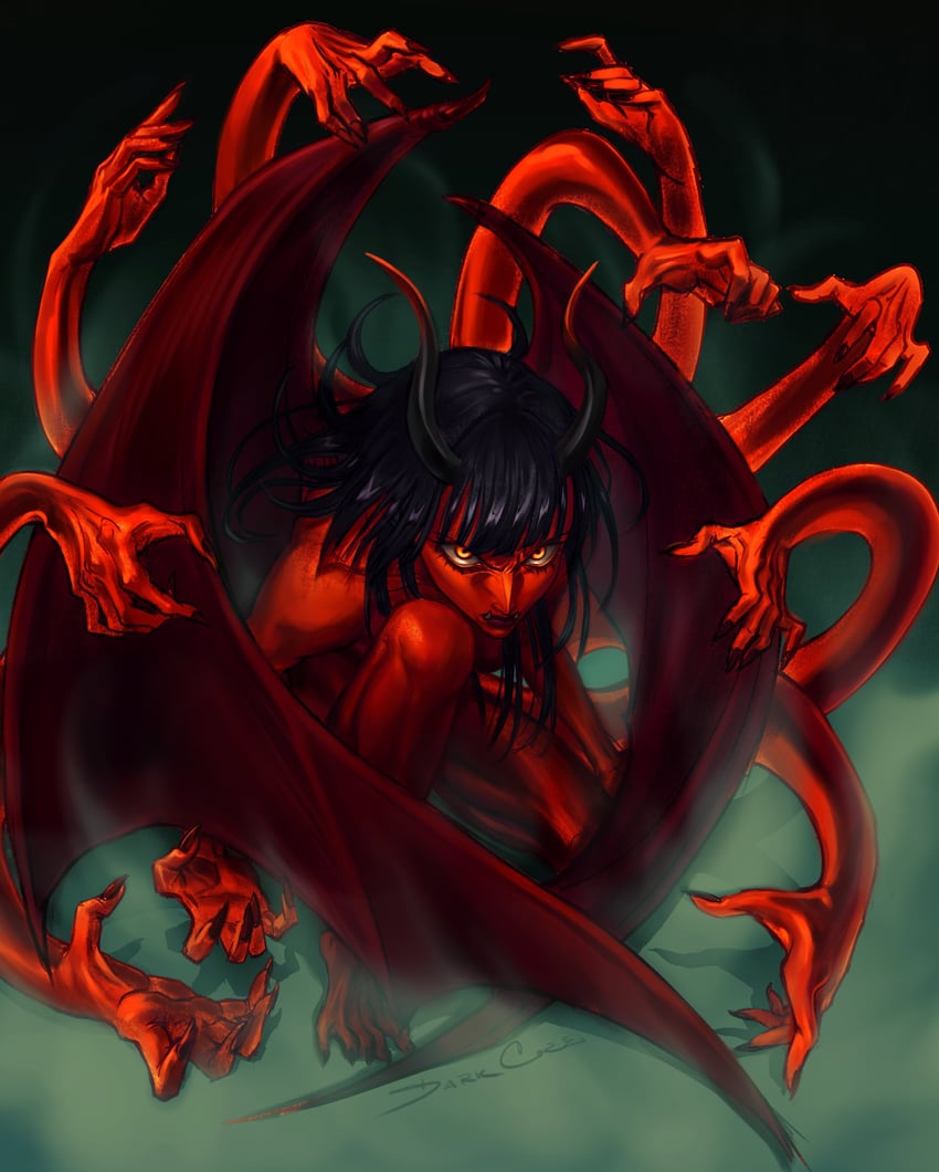 nico robin and demonio fleur (one piece) drawn by darkcore2943