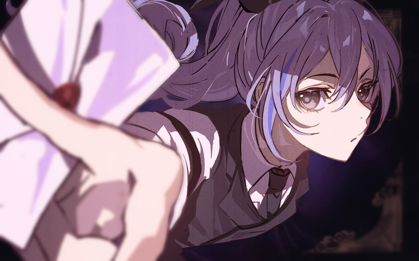 silver wolf (honkai and 1 more) drawn by zassyoku_dd