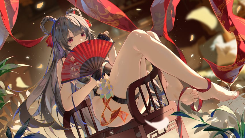yan (goddess of victory: nikke) drawn by yu_e_baba