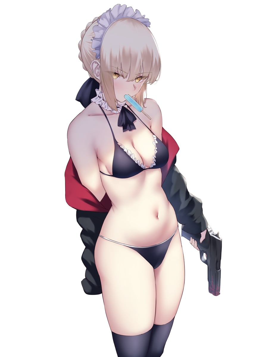 artoria pendragon and saber alter (fate and 1 more) drawn by okuma707