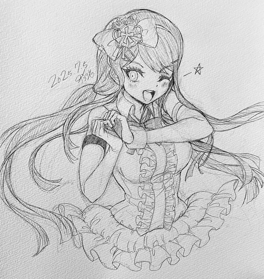 maizono sayaka (danganronpa and 1 more) drawn by murasaki_(deceive138)