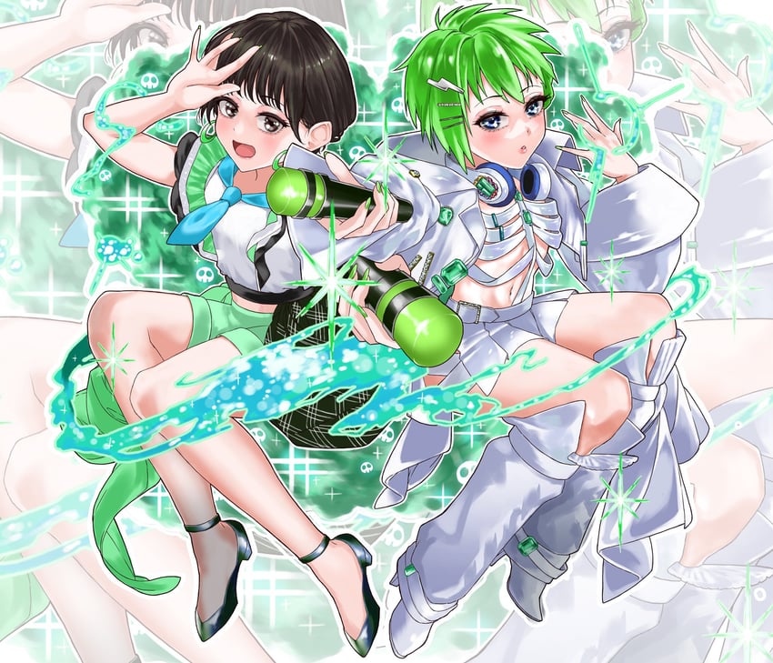 reina prowler and touyama nao (real life and 3 more) drawn by suk0922a