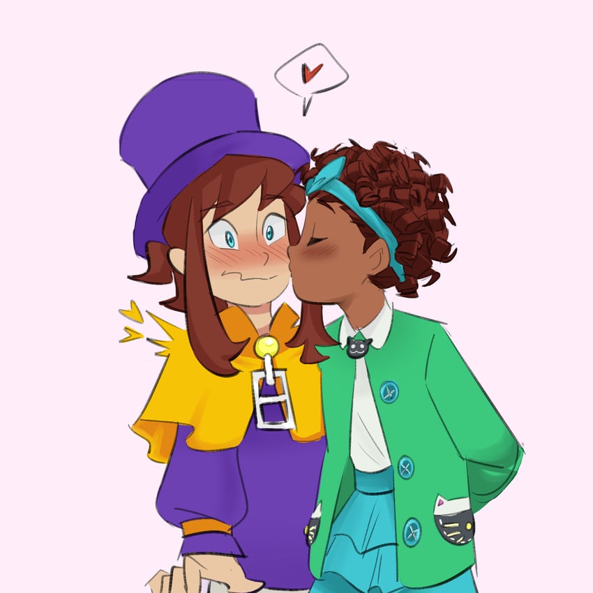 hat kid and bow kid (a hat in time) drawn by kudo_nguyen