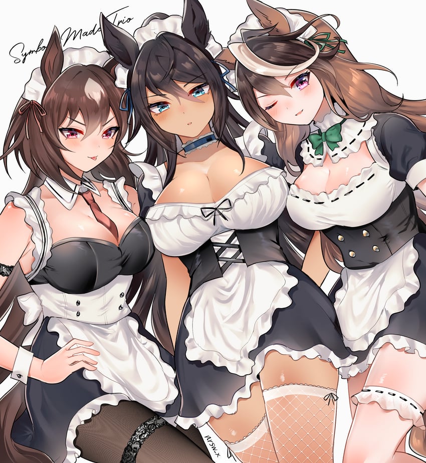 symboli rudolf, sirius symboli, and symboli kris s (umamusume) drawn by narusawa_(njzc2582)