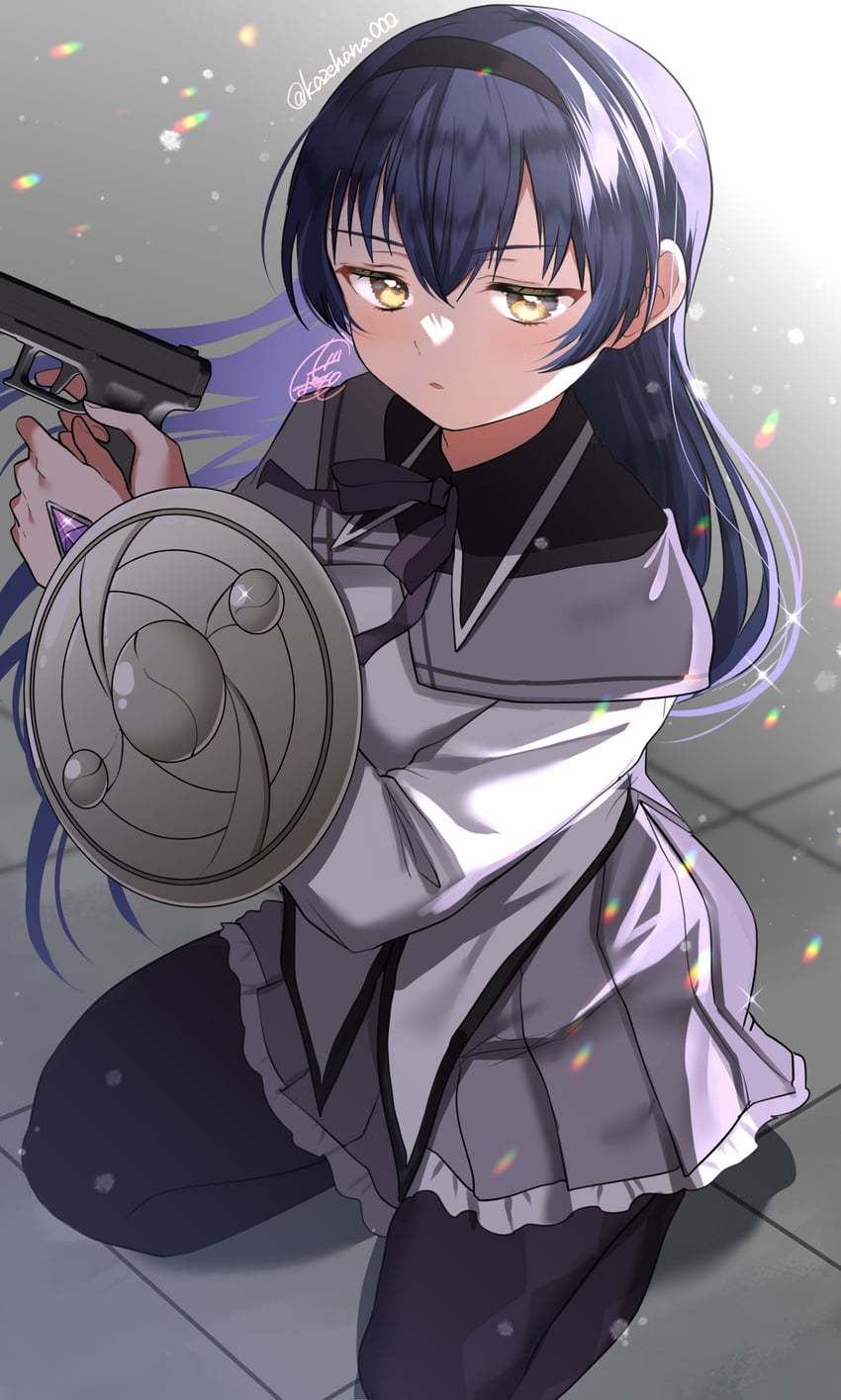 akemi homura and sonoda umi (love live! and 2 more) drawn by kazepana
