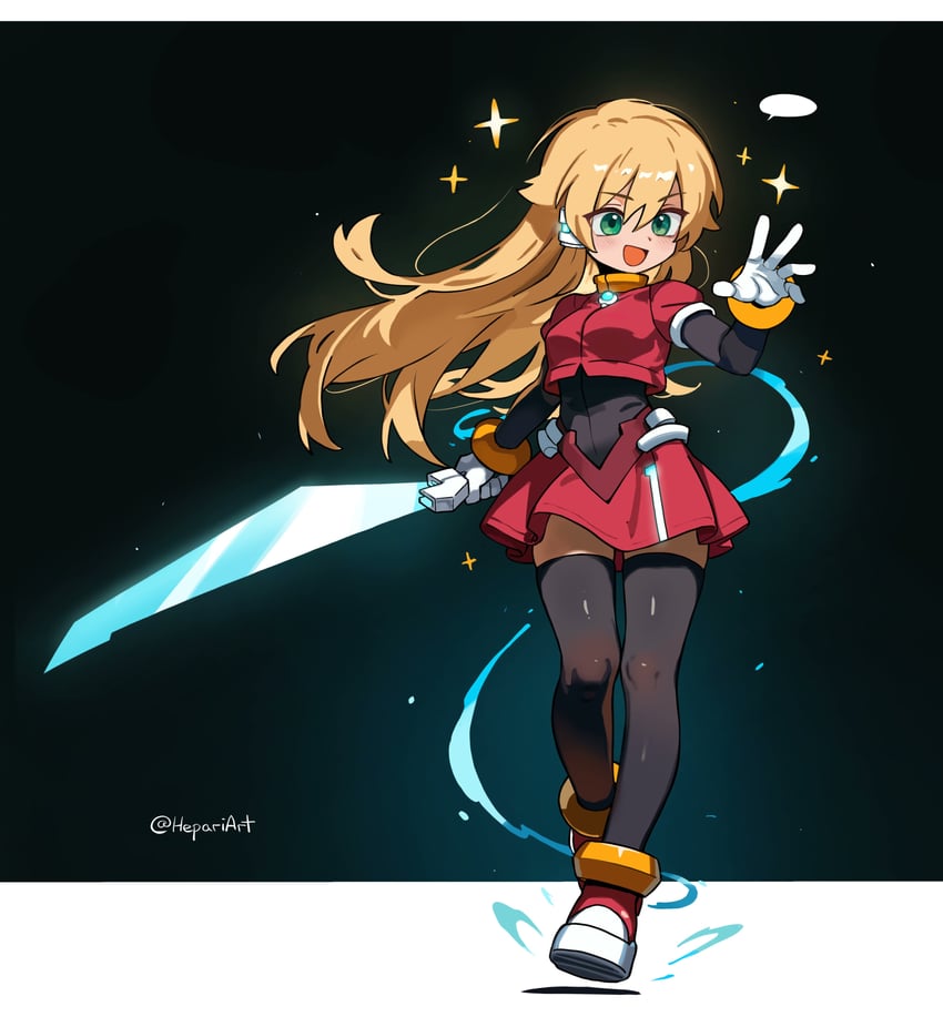 elf (mega man and 1 more) drawn by hepari