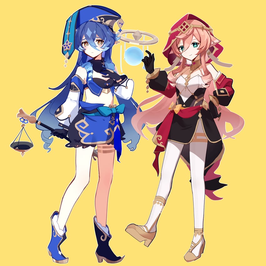 yanfei and layla (genshin impact) drawn by utori_(tanakautori)