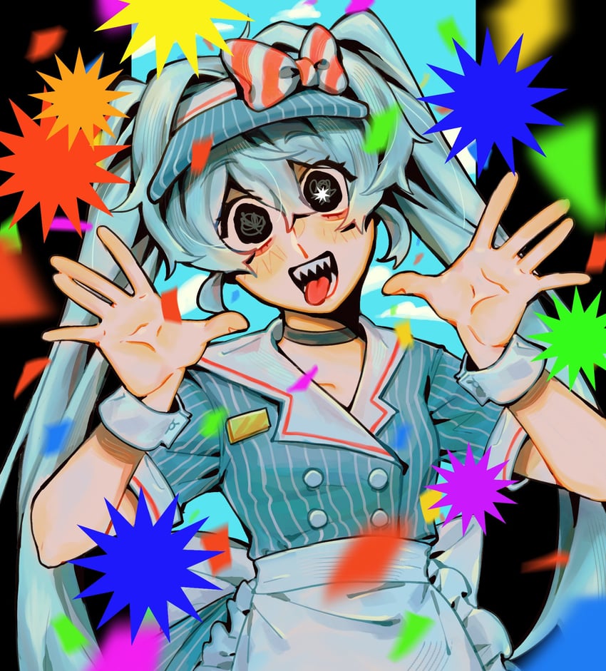 hatsune miku (vocaloid and 1 more) drawn by goomyloid