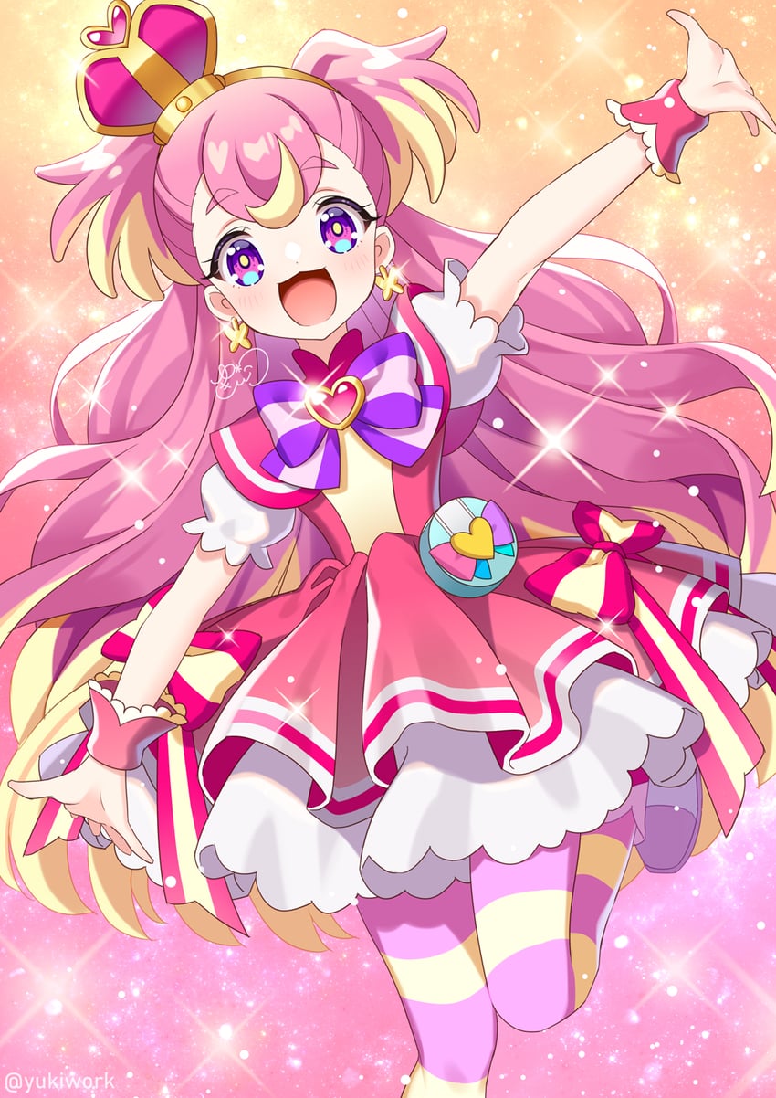 inukai komugi and cure wonderful (precure and 1 more) drawn by yukinko_(yukiwork)