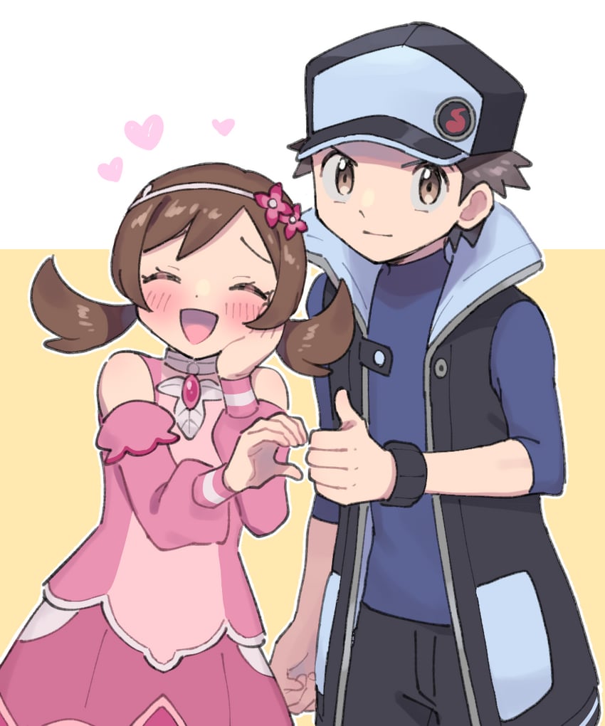 red and lyra (pokemon and 1 more) drawn by pumpkinpan