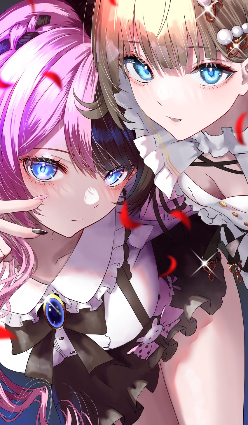 tachibana hinano and hanabusa lisa (vspo!) drawn by yusuke_(shiota)