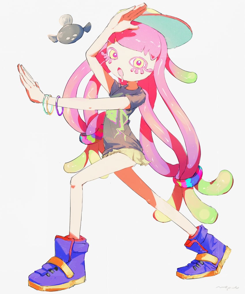 harmony and harmony's clownfish (splatoon and 1 more) drawn by pppmepl