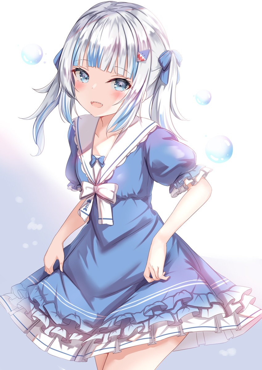 gawr gura (hololive and 1 more) drawn by yuano