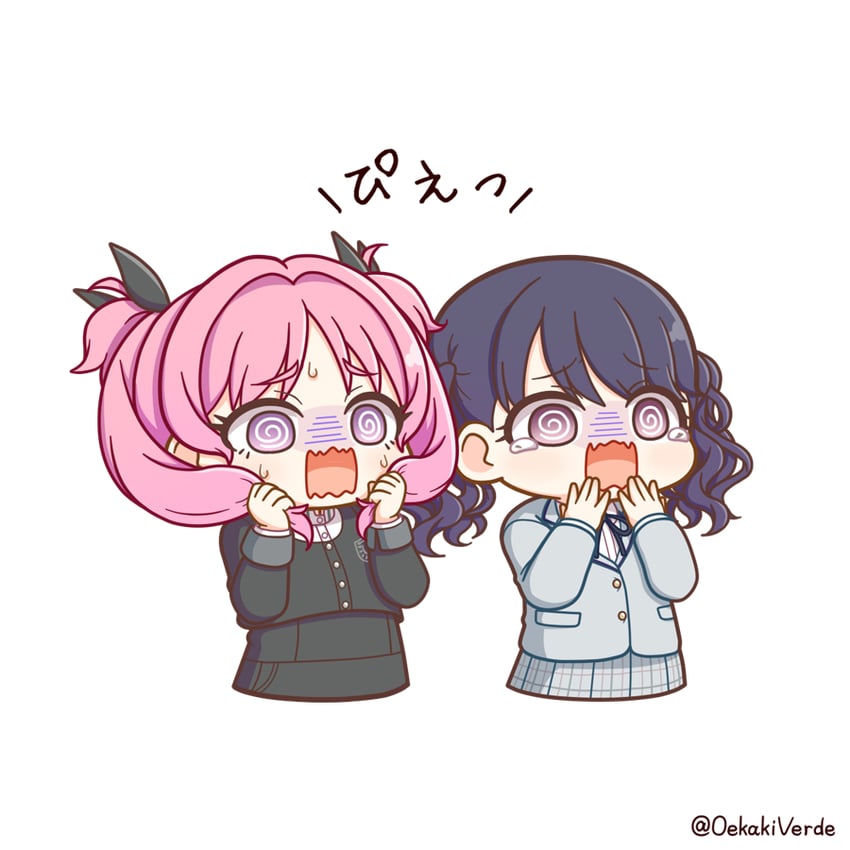 fukumaru koito and aoi nadeshiko (idolmaster and 2 more) drawn by berude