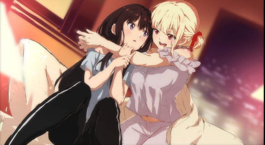nishikigi chisato and inoue takina (lycoris recoil) drawn by or2_(sahr7857)