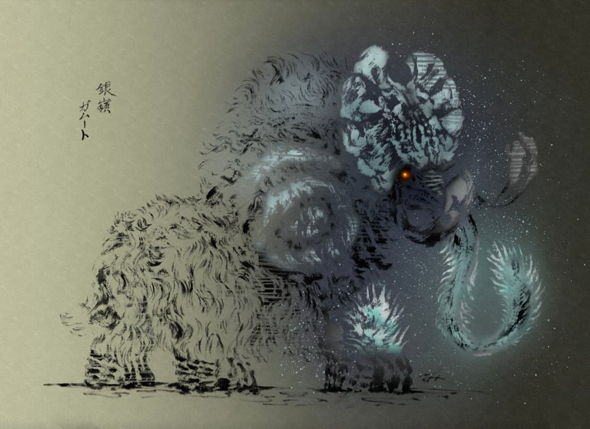 gammoth and elderfrost gammoth (monster hunter and 1 more) drawn by deadpool_yuchan