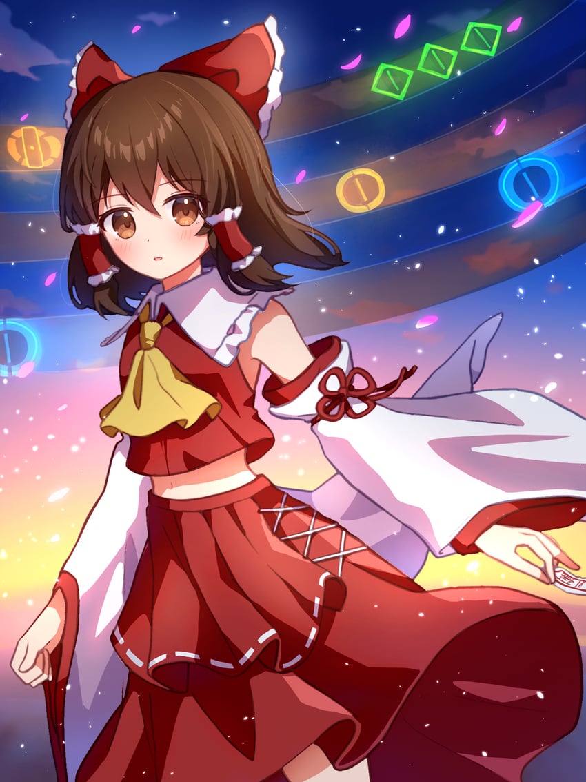 hakurei reimu (touhou and 1 more) drawn by nene_man