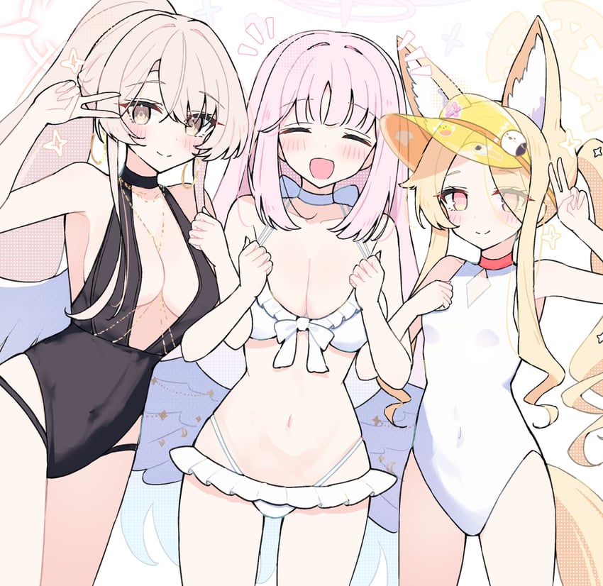 mika, seia, and nagisa (blue archive) drawn by sateto_(user_knrf2332)
