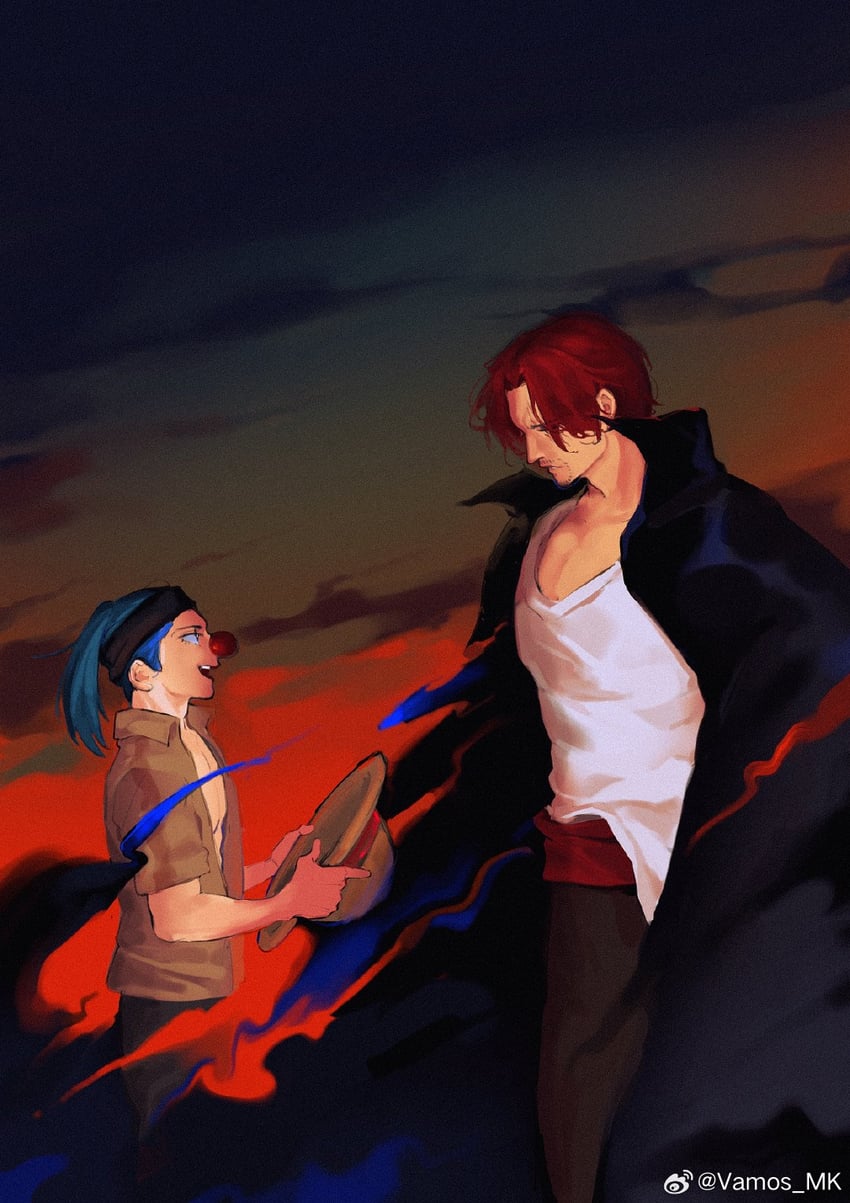 shanks and buggy the clown (one piece) drawn by vamos_mk