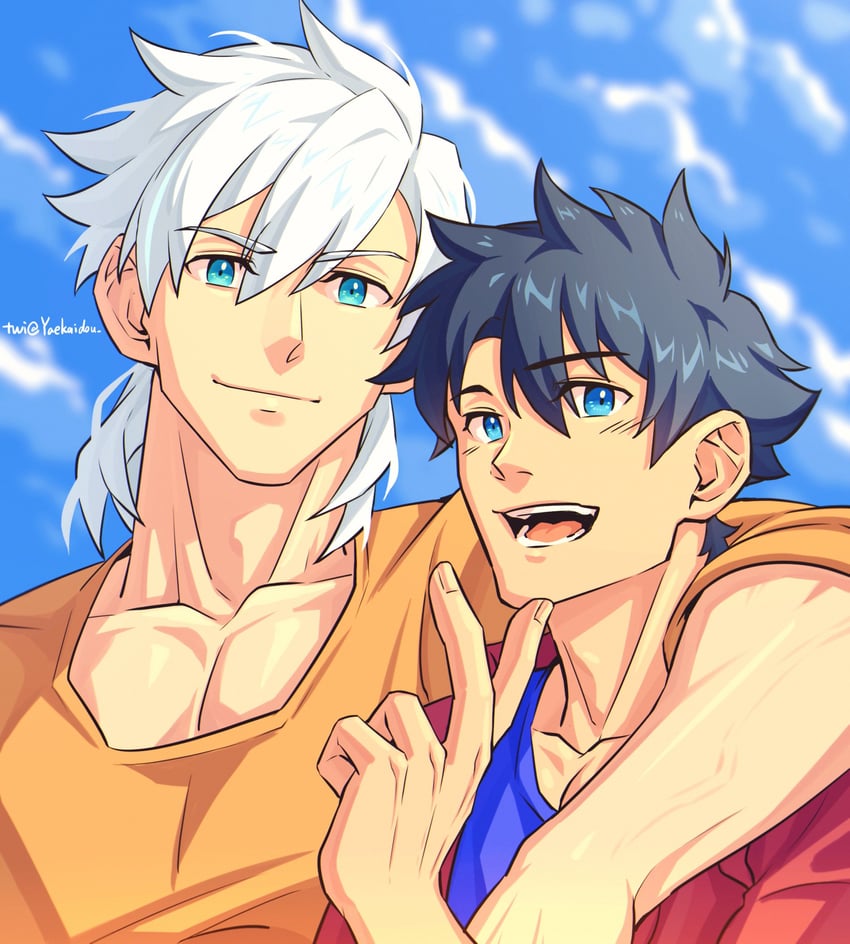fujimaru ritsuka and percival (fate and 1 more) drawn by yaekaidou