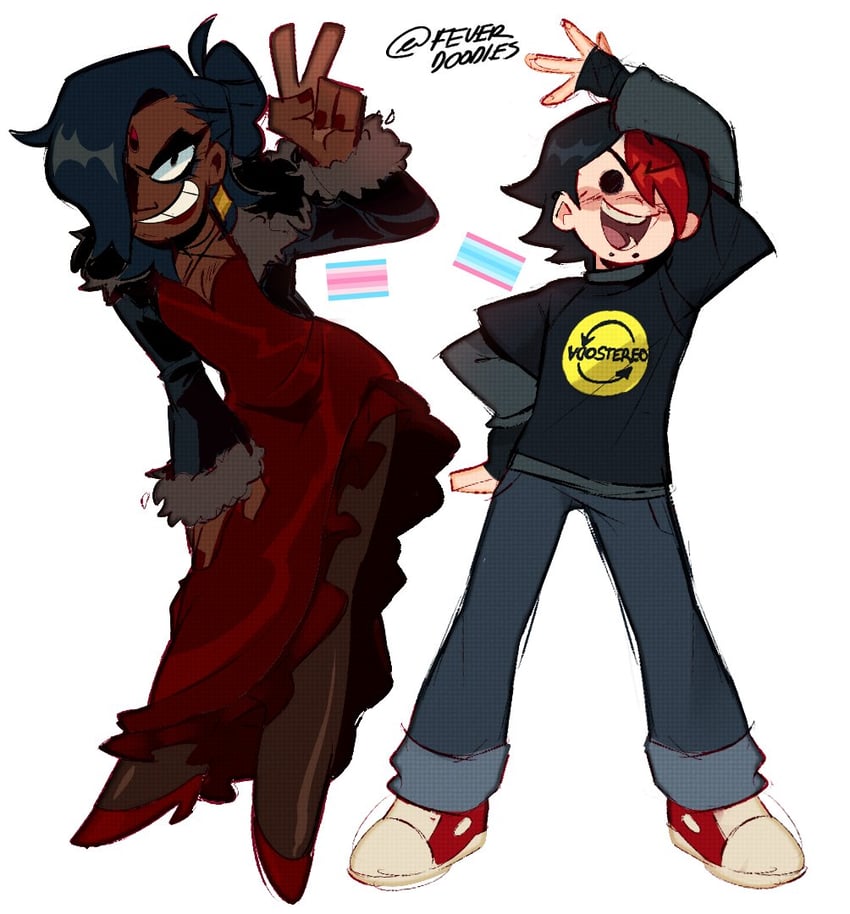 knives chau and matthew patel (scott pilgrim and 2 more) drawn by fever_el_cacas