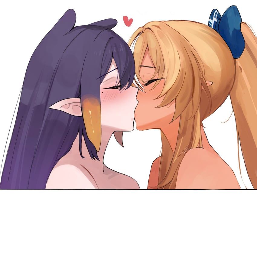 ninomae ina'nis and shiranui flare (hololive and 1 more) drawn by ku_roiko