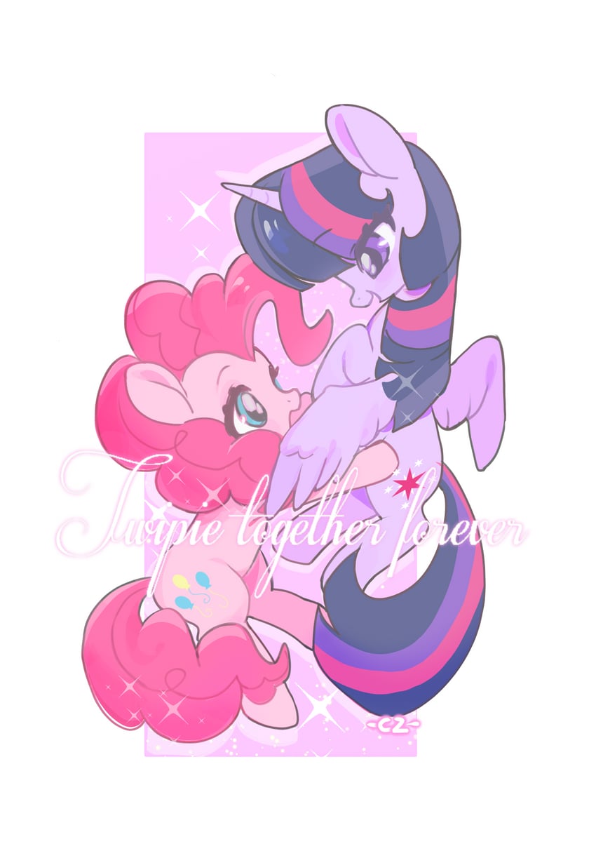 twilight sparkle and pinkie pie (my little pony and 1 more) drawn by chengzi82020