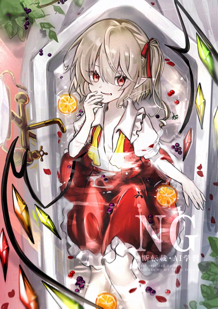 flandre scarlet (touhou) drawn by rokuya_(68_zusao)