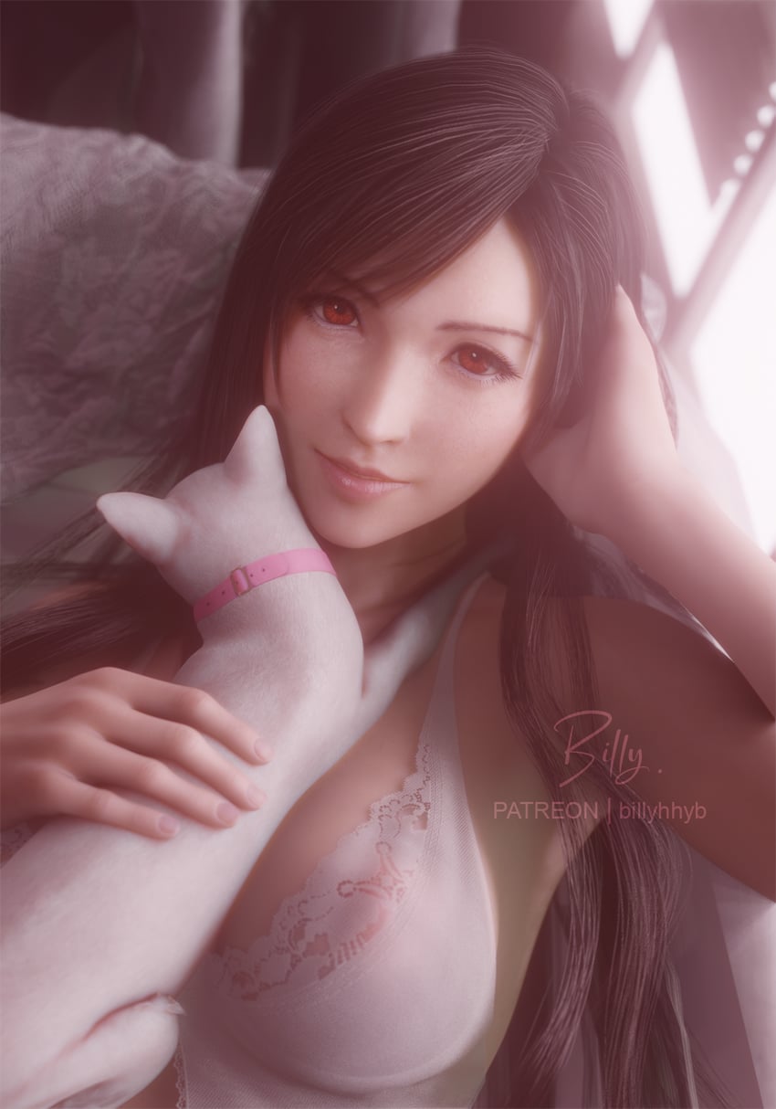 tifa lockhart and maru (final fantasy and 2 more) drawn by billyhhyb