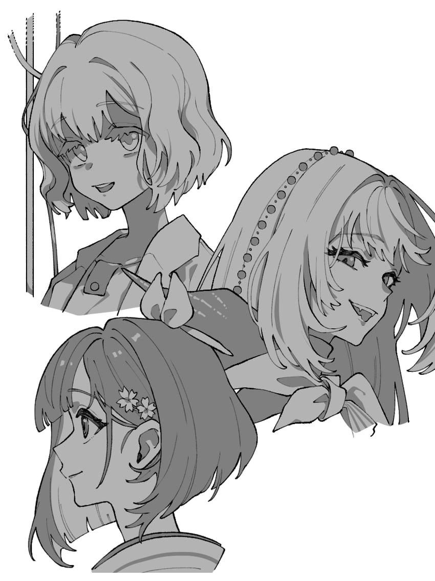 semmelweis, satsuki, and cristallo (reverse:1999) drawn by kaeru_(uj26cobrsv)