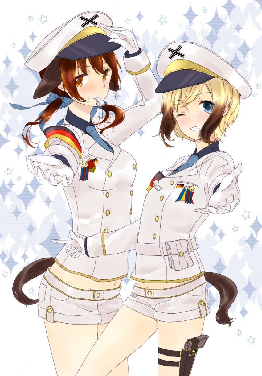erica hartmann and gertrud barkhorn (world witches series and 1 more) drawn by saki_hajime