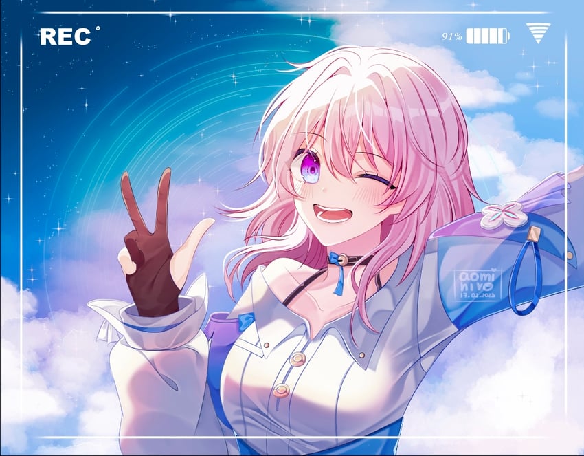 march 7th (honkai and 1 more) drawn by aomi_hiro