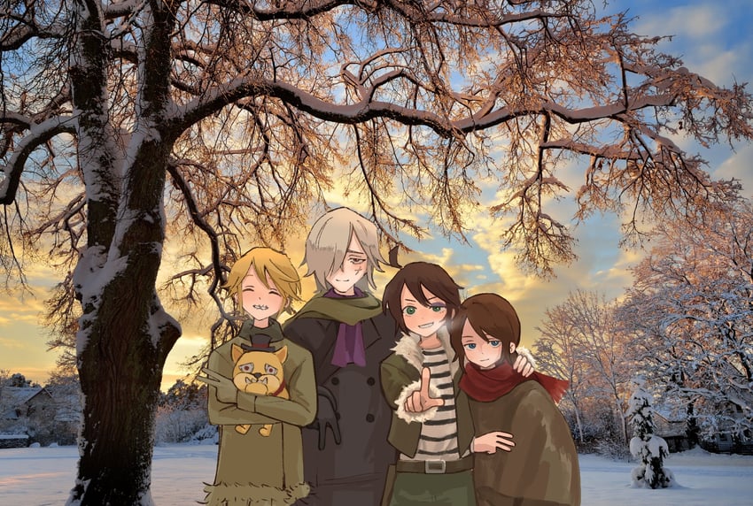 edgar valden, luca balsa, andrew kreiss, and victor grantz (identity v) drawn by matchavon
