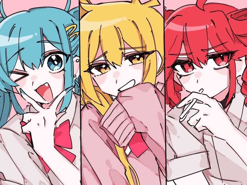 hatsune miku, kasane teto, and akita neru (vocaloid and 3 more) drawn by kakuzatou_(vy5a_heart)