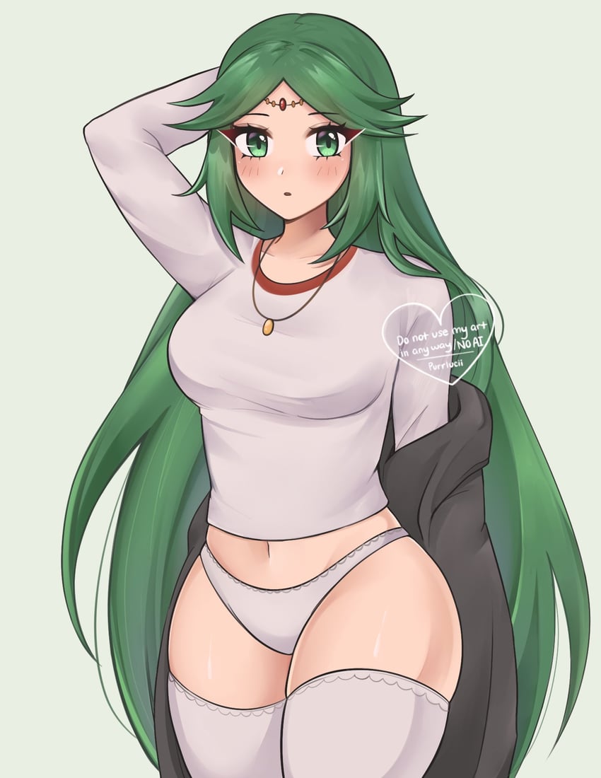 palutena (kid icarus and 1 more) drawn by luci_(purrlucii)