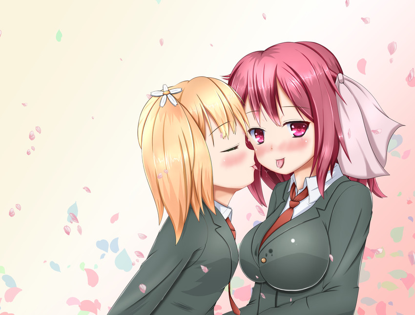 takayama haruka and sonoda yuu (sakura trick) drawn by aneten