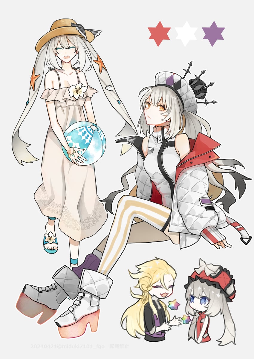 marie antoinette, marie antoinette alter, and wolfgang amadeus mozart (fate and 1 more) drawn by miduki7101