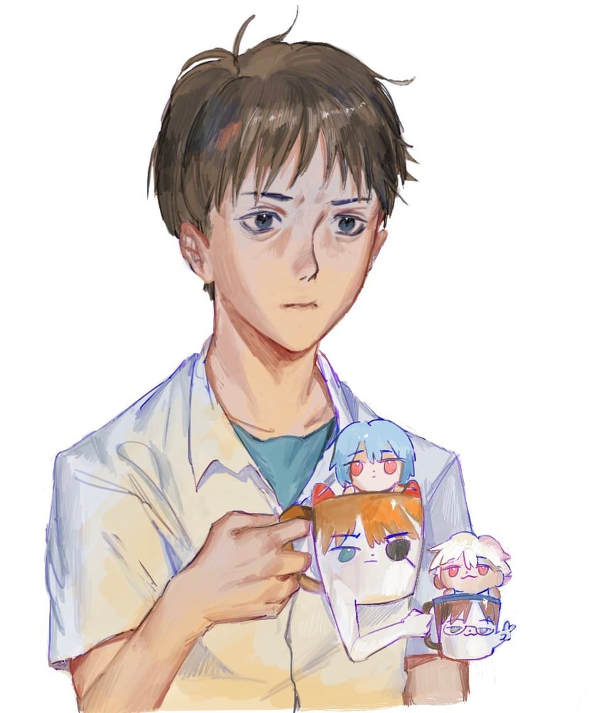 souryuu asuka langley, ayanami rei, ikari shinji, nagisa kaworu, and makinami mari illustrious (neon genesis evangelion and 1 more) drawn by tang_tsu_yu