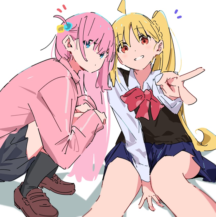 gotoh hitori and ijichi nijika (bocchi the rock!) drawn by atenaba