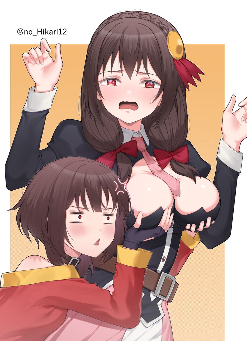 megumin and yunyun (kono subarashii sekai ni shukufuku wo!) drawn by ai-nohikari